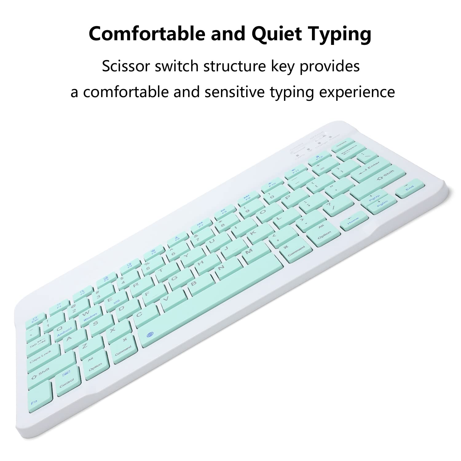 Rechargeable Wireless Bluetooth Keyboard and Mouse Combo, Compact Ultra-Thin Sleek Design