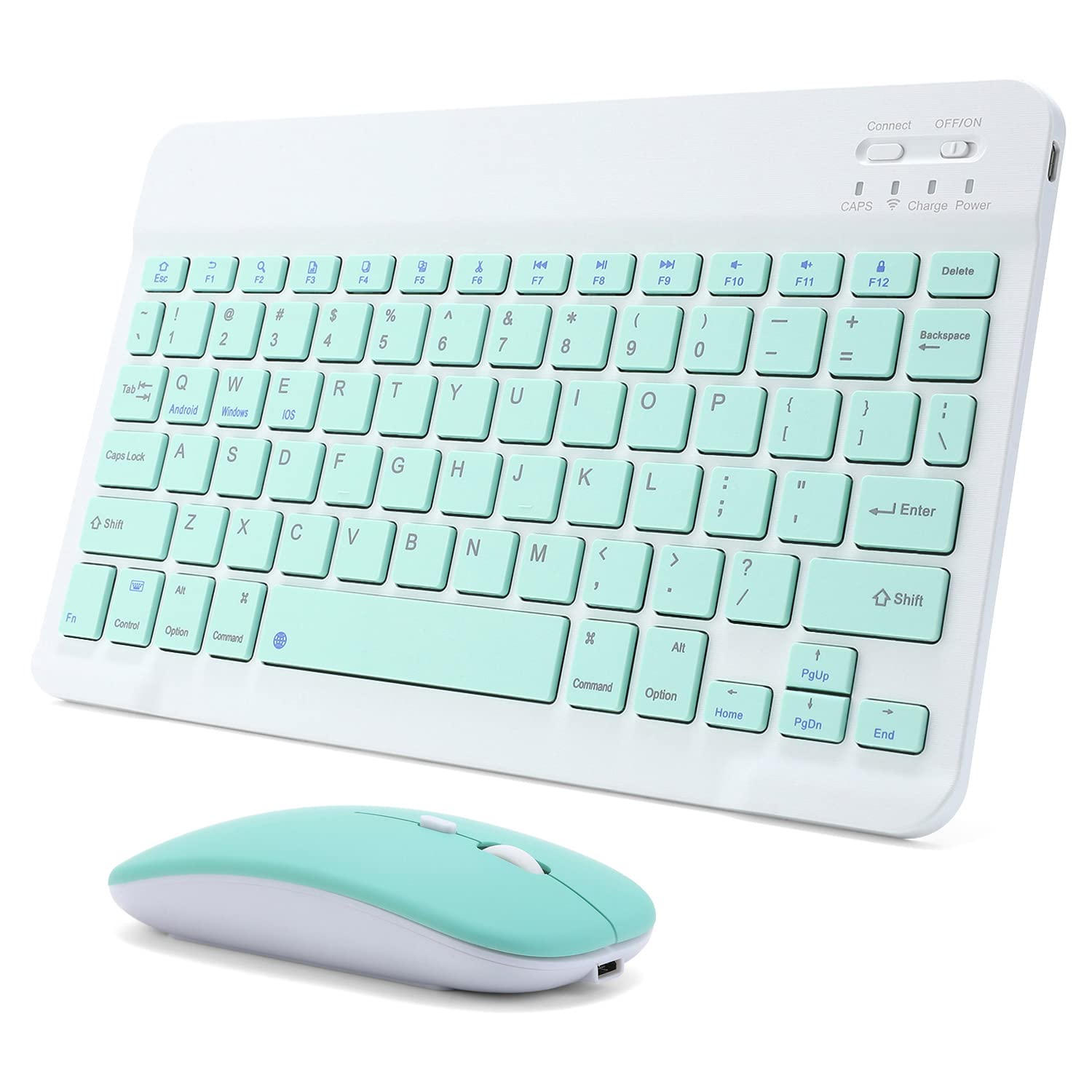 Rechargeable Wireless Bluetooth Keyboard and Mouse Combo, Compact Ultra-Thin Sleek Design