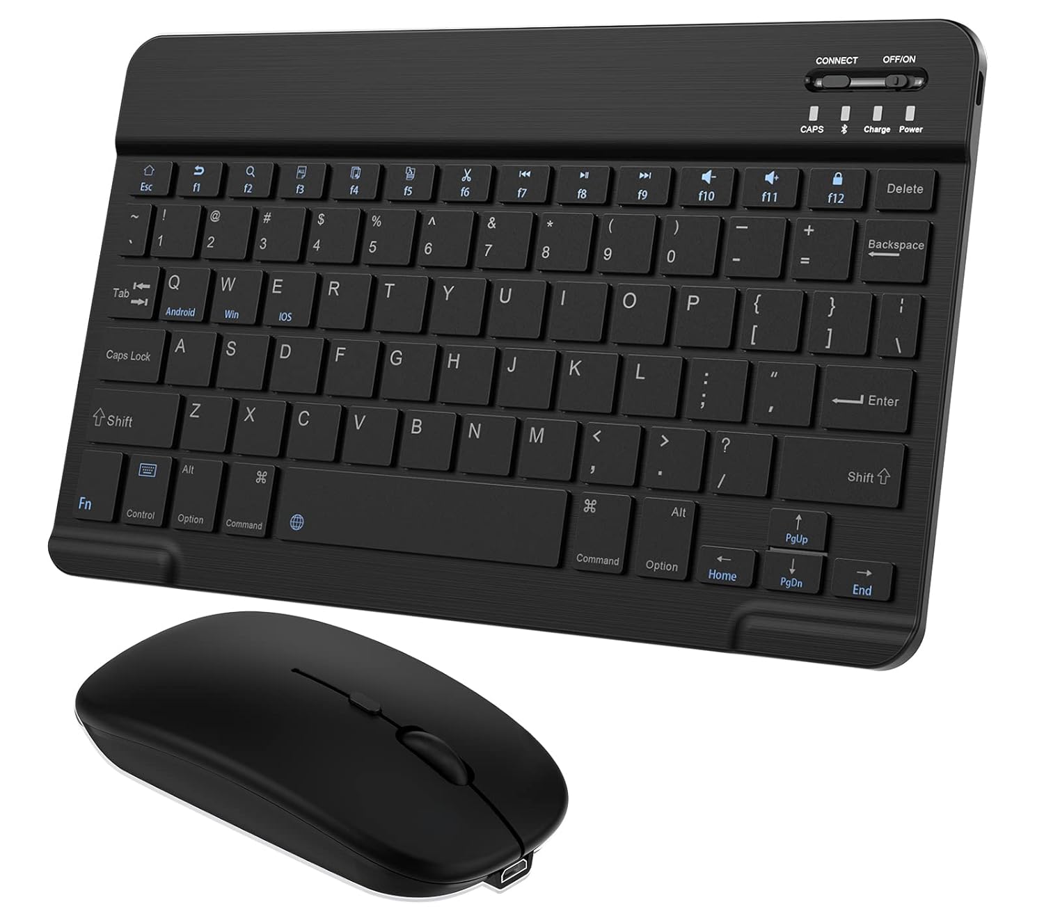 Rechargeable Wireless Bluetooth Keyboard and Mouse Combo, Compact Ultra-Thin Sleek Design