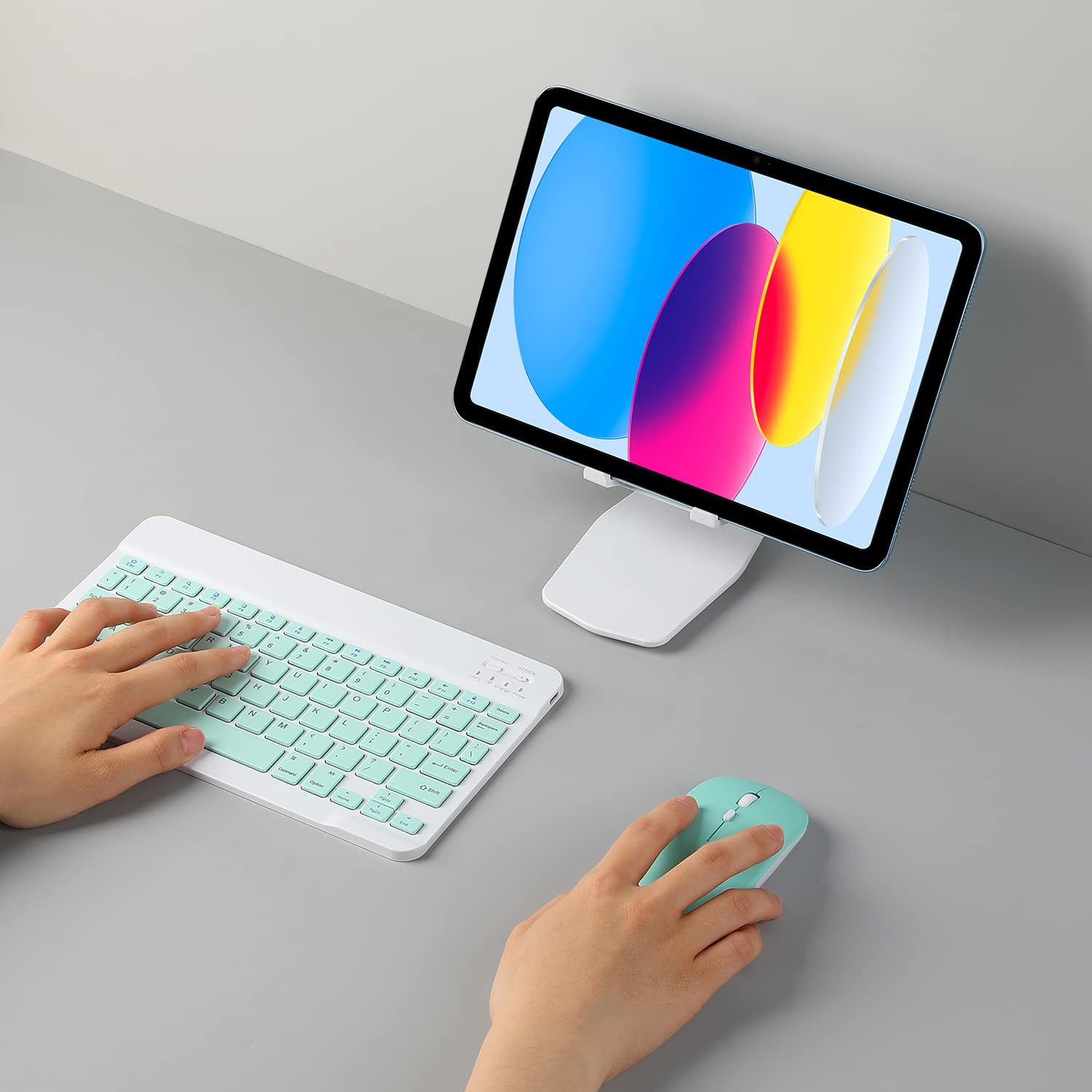 Rechargeable Wireless Bluetooth Keyboard and Mouse Combo, Compact Ultra-Thin Sleek Design