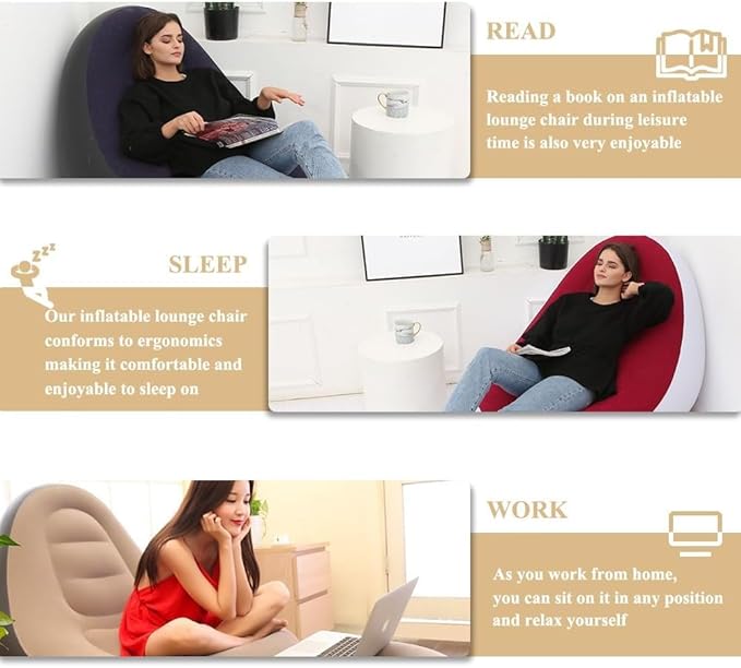 Portable Sofa with leg rest (Free Air Pump Included)