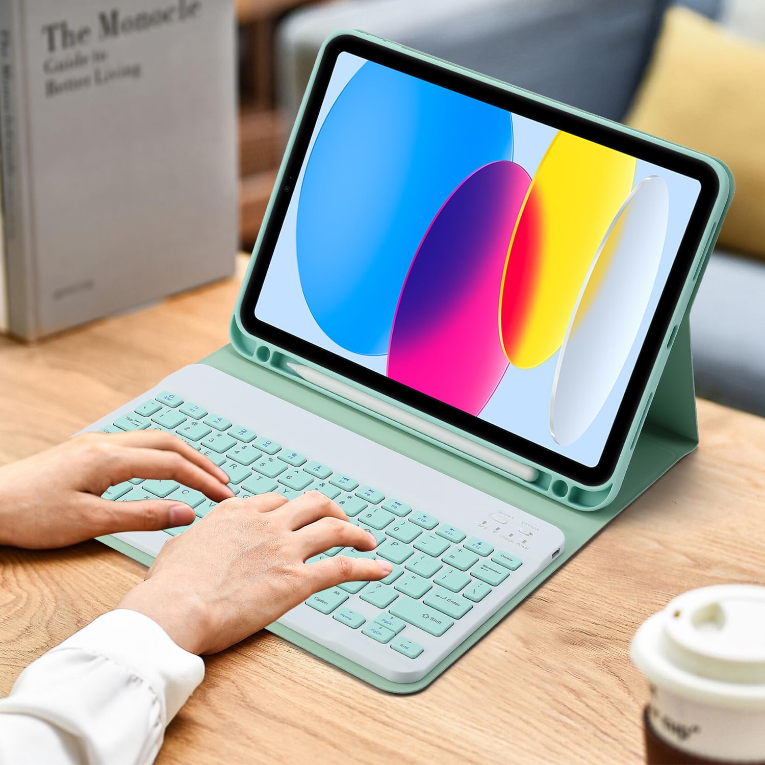 Rechargeable Wireless Bluetooth Keyboard and Mouse Combo, Compact Ultra-Thin Sleek Design