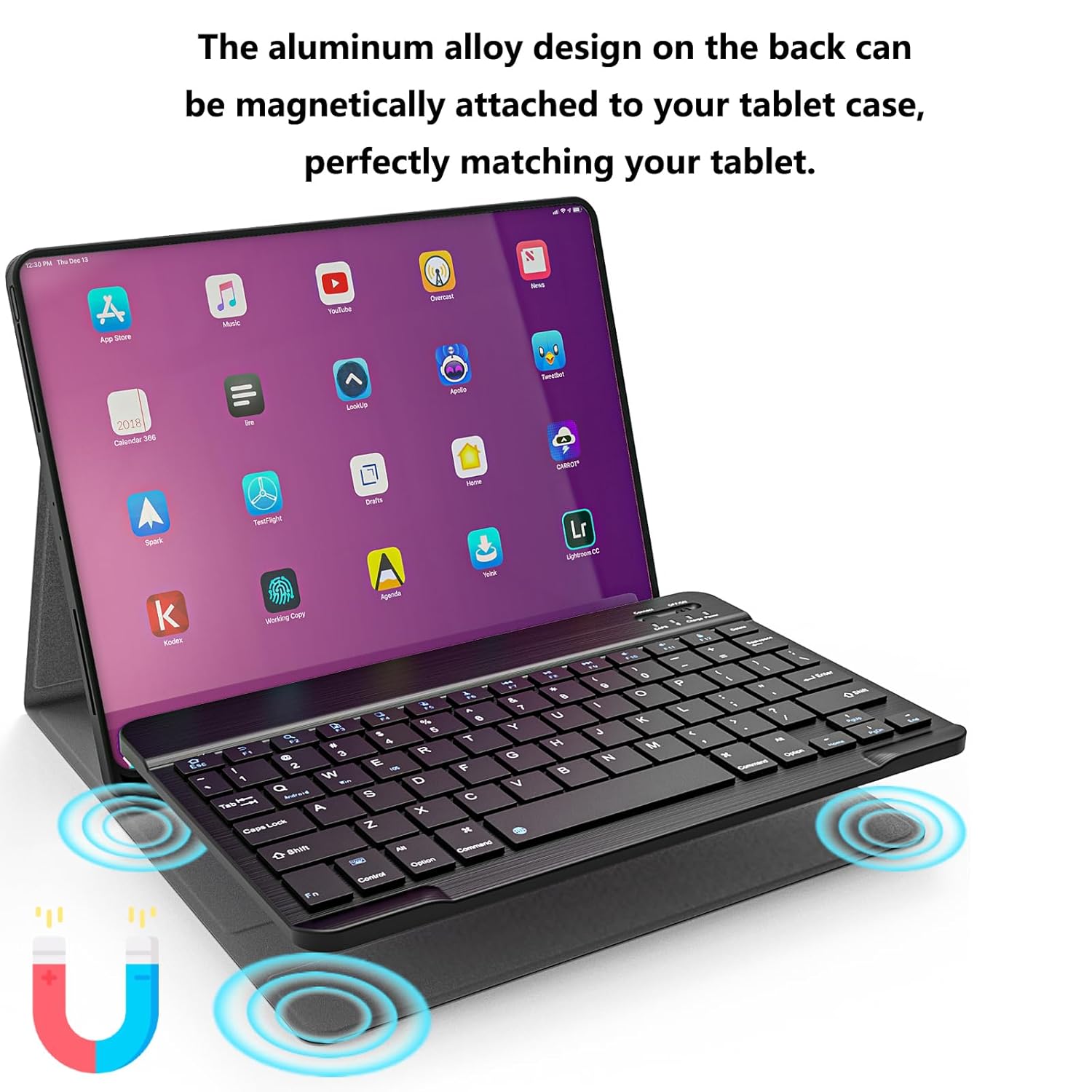 Rechargeable Wireless Bluetooth Keyboard and Mouse Combo, Compact Ultra-Thin Sleek Design