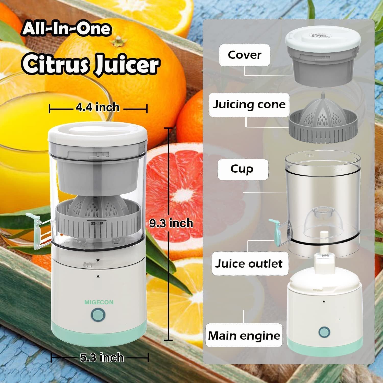 Wireless Electric Citrus Juicer