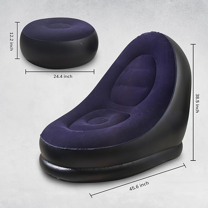 Portable Sofa with leg rest (Free Air Pump Included)