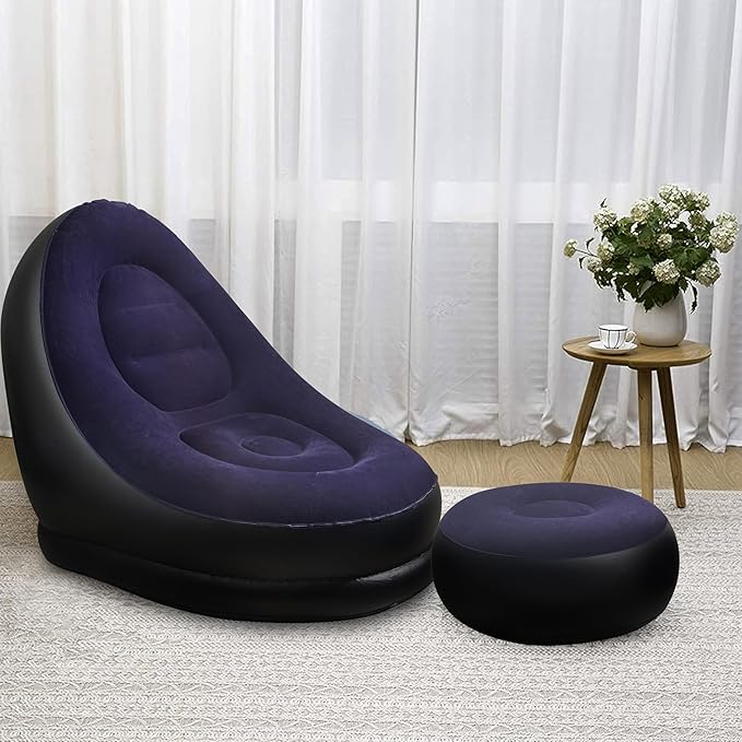 Portable Sofa with leg rest (Free Air Pump Included)