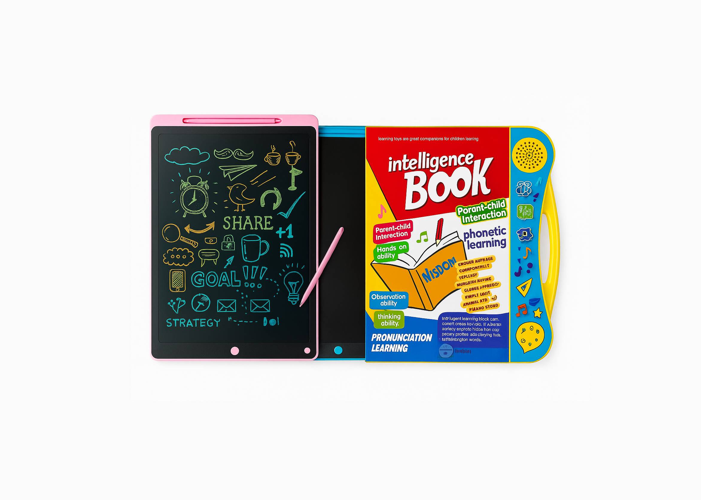 Intelligence Study Book with Sound Learning and LCD Writing Pad Combo