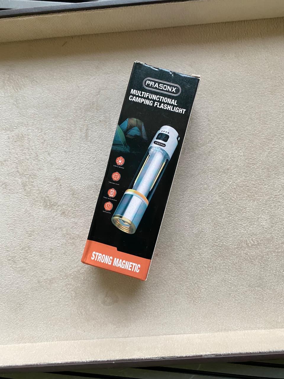 Multi-Function Rechargeable Flash Light with SOS Mode & Power Bank