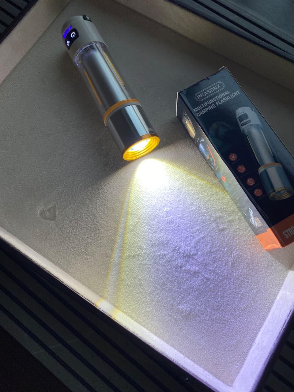 Multi-Function Rechargeable Flash Light with SOS Mode & Power Bank