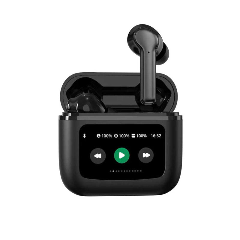 Earbuds with Touch Display Control and Active Noise Cancellation